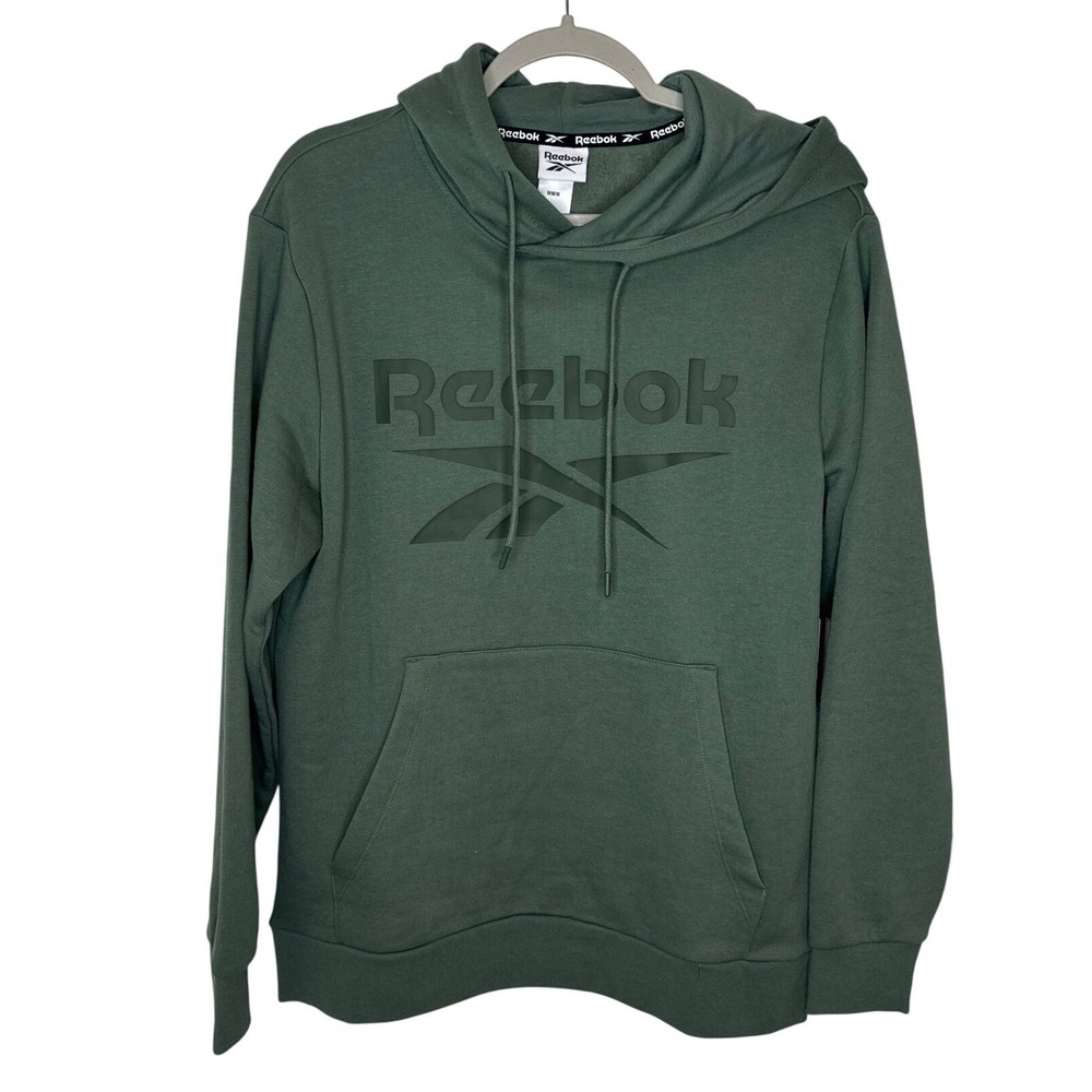 Reebok Core Hoodie Duck Green‎ Fleece Lined Men's M MSRP $55 NWT